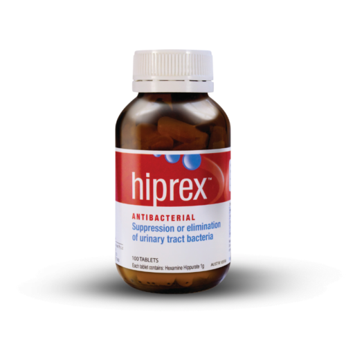 Jar of Hiprex 100 tablets urinary tract infection support