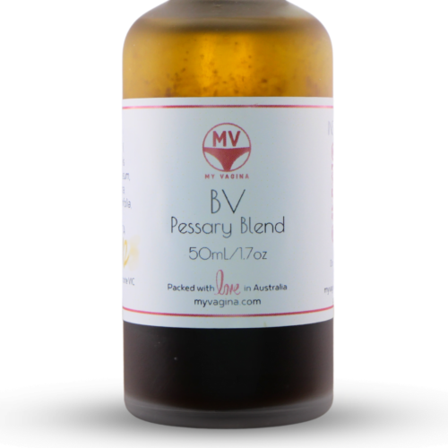 The BV pessary blend bottle.