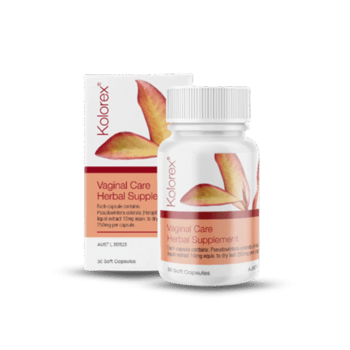 Kolorex Vaginal Care Supplement pic of box. Not super exciting to look at, but if you have yeast, super exciting!