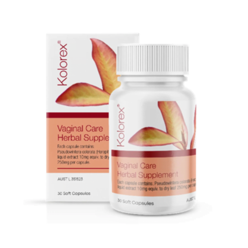 Kolorex Vaginal Care Supplement pic of box. Not super exciting to look at, but if you have yeast, super exciting!