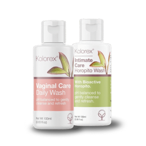 Both bottles of Kolorex Intimate Care and Vaginal Care wash
