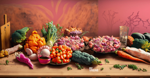 A table full of vegetables, pretty cute but not that interesting