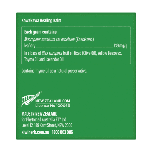 back of penis balm label