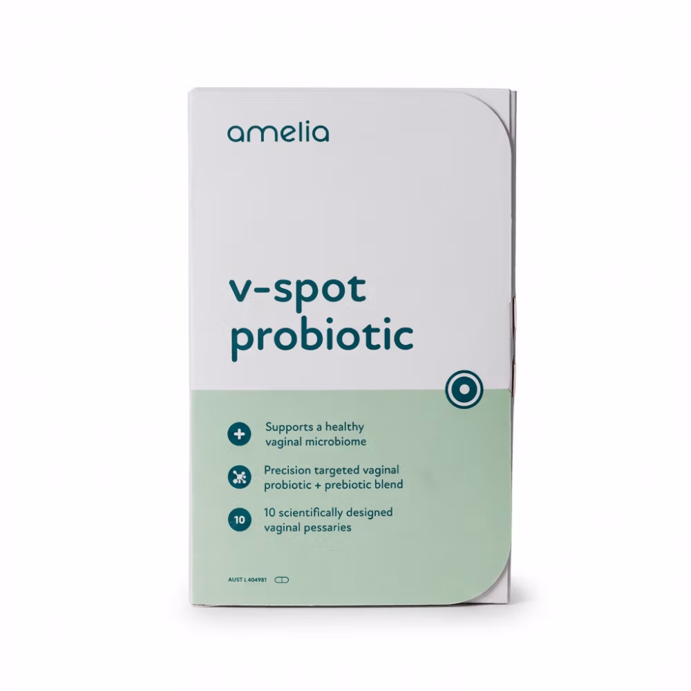 V-Spot Vaginal Probiotic packet, best vaginal probiotic badge