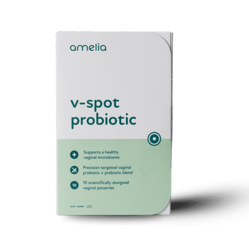 V-Spot Vaginal Probiotic packet, best vaginal probiotic badge