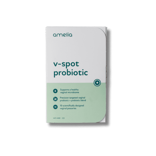 V-Spot Vaginal Probiotic packet, best vaginal probiotic badge