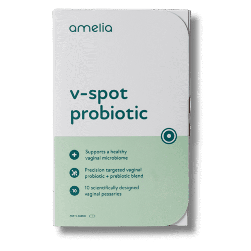 V-Spot Vaginal Probiotic packet, best vaginal probiotic badge