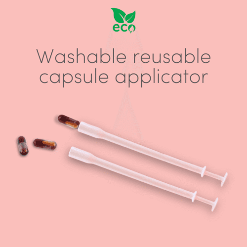 Each pessary kit comes with a vaginal applicator for easy insertion of the treatment. Washable, reusable.