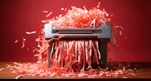 A shredder shreds your 23andme DNA data and destroys your saliva sample