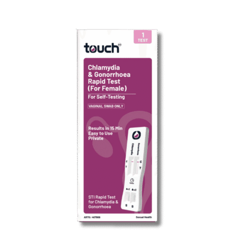 Outside of the STI test kit for chlamydia and gonorrhoea