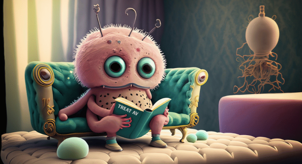 A cute creature reads the book on how to treat recurrent AV