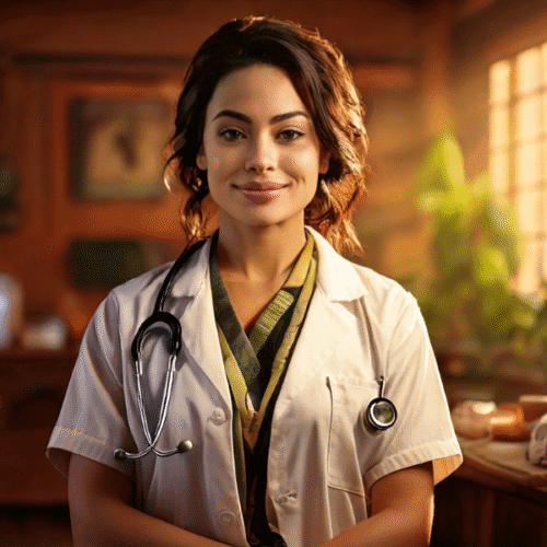 A vagina specialist naturopath in her dispensary
