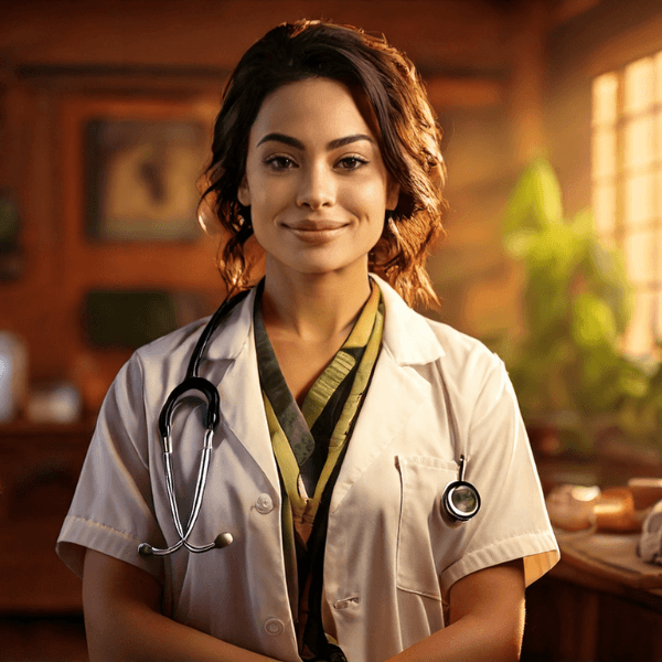 A vagina specialist naturopath in her dispensary