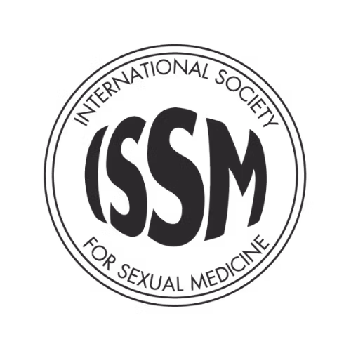 Circular logo of the International Society for Sexual Medicine, with the letters 'ISSM' large in the centre ringed by the society name
