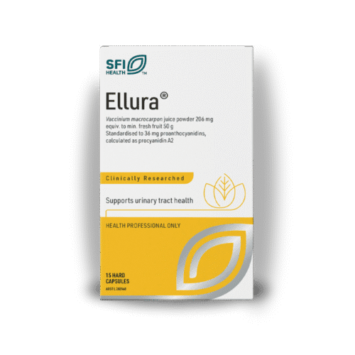 Ellura packet of high dose cranberry supplements for prevention and treatment of UTI