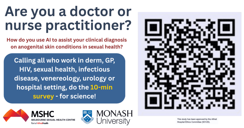 Are you a doctor or nurse practitioner? Be in a 10 minute anonymous survey on how you use AI to assist diagnosis of urogenital skin conditions.