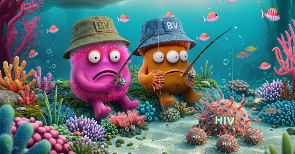 Two BV related bacteria try to catch HIV with a fishing line